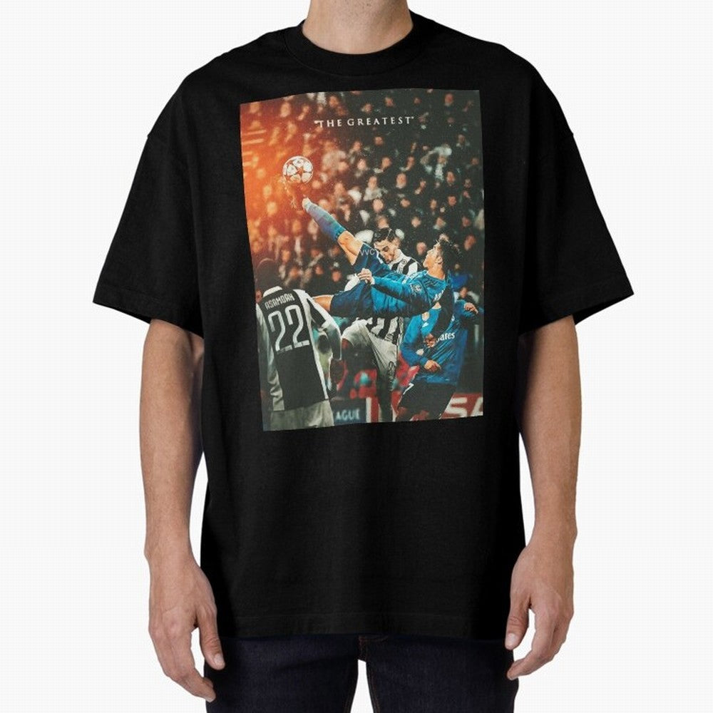 Ronaldo Bicycle Kick Skills Greatest, Ronaldo Gifts, Ronaldo Best Selling , Ronaldo Top Items Oversized T-Shirt Celebrate Classic Football Spirit in FIFA World Cup 2026 Group Stage for Fans of Haaland and France, Bringing Soccer Culture, Superstar
