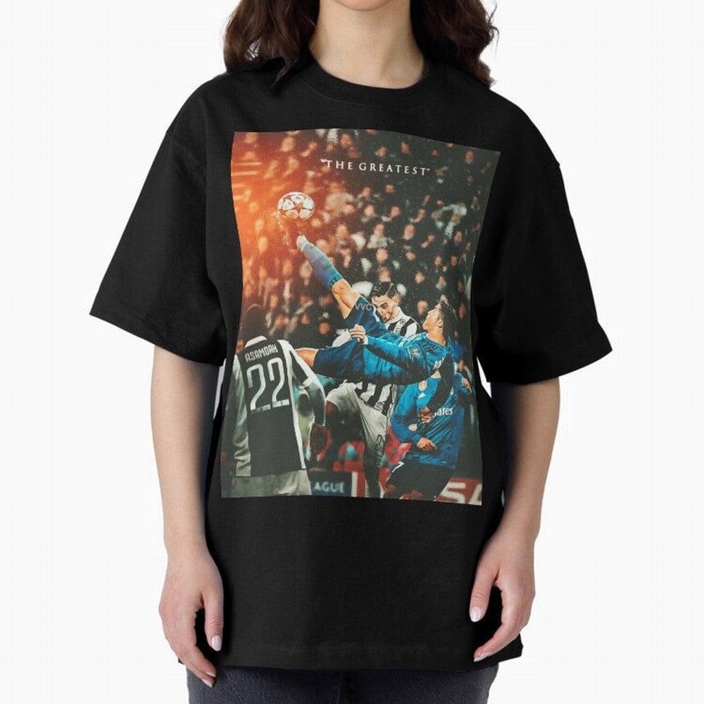 Ronaldo Bicycle Kick Skills Greatest, Ronaldo Gifts, Ronaldo Best Selling , Ronaldo Top Items Oversized T-Shirt Celebrate Classic Football Spirit in FIFA World Cup 2026 Group Stage for Fans of Haaland and France, Bringing Soccer Culture, Superstar