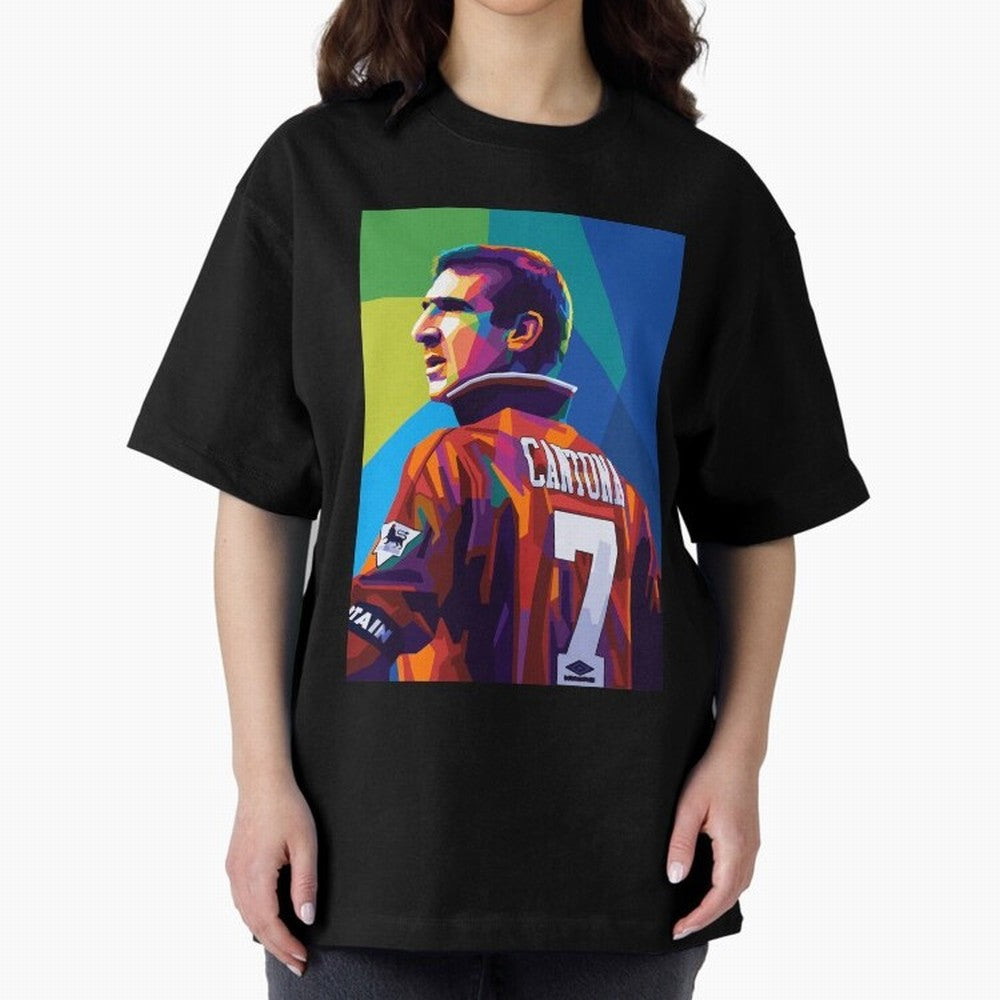 Cantona Man United 7 Pop Art Oversized T-Shirt Celebrate Soccer Greatness during FIFA World Cup 2026 USA Canada Mexico Spirit, Inspired by England, Messi, CR7 and Mbappe, Stadium Chants, National Pride, Trophy Dreams and Unforgettable Football