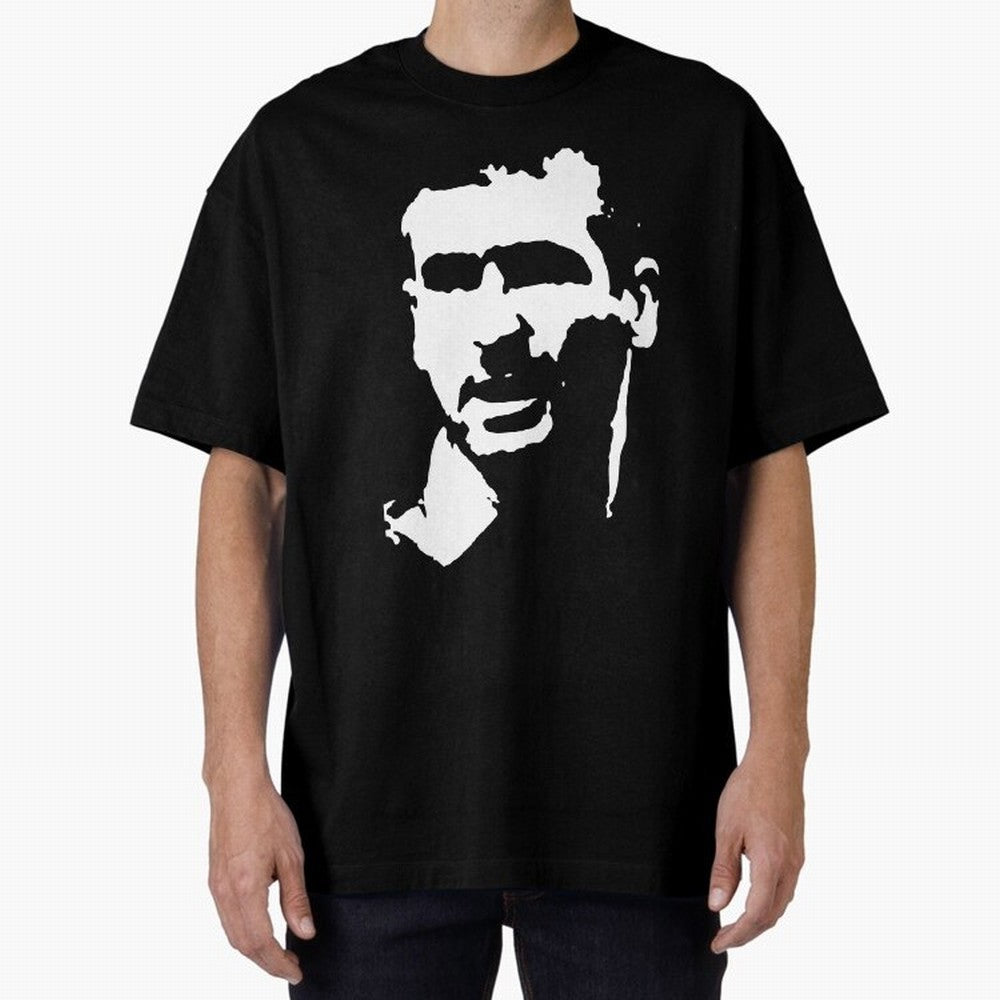 Eric Cantona Manchester Football Legend Oversized T-Shirt Make Every Kick Count in the FIFA World Cup 2026 USA Canada Mexico Journey through Haaland and Mbappe Highlights, Portugal, Spain and Germany Pride, Classic Soccer Heritage, Championship