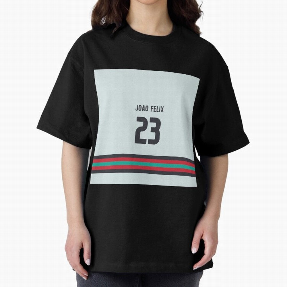 Joao Felix Portugal Away Oversized T-Shirt Show Passion for the Stars of Match Day Hype around FIFA World Cup 2026 Group Stage, Mbappe, Brazil, Portugal and Argentina, Sports Nostalgia, International Competition, Famous Players and Unforgettable