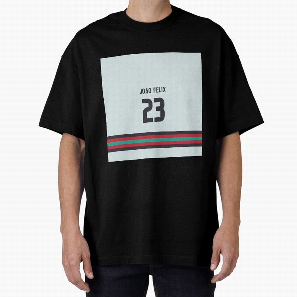 Joao Felix Portugal Away Oversized T-Shirt Show Passion for the Stars of Match Day Hype around FIFA World Cup 2026 Group Stage, Mbappe, Brazil, Portugal and Argentina, Sports Nostalgia, International Competition, Famous Players and Unforgettable