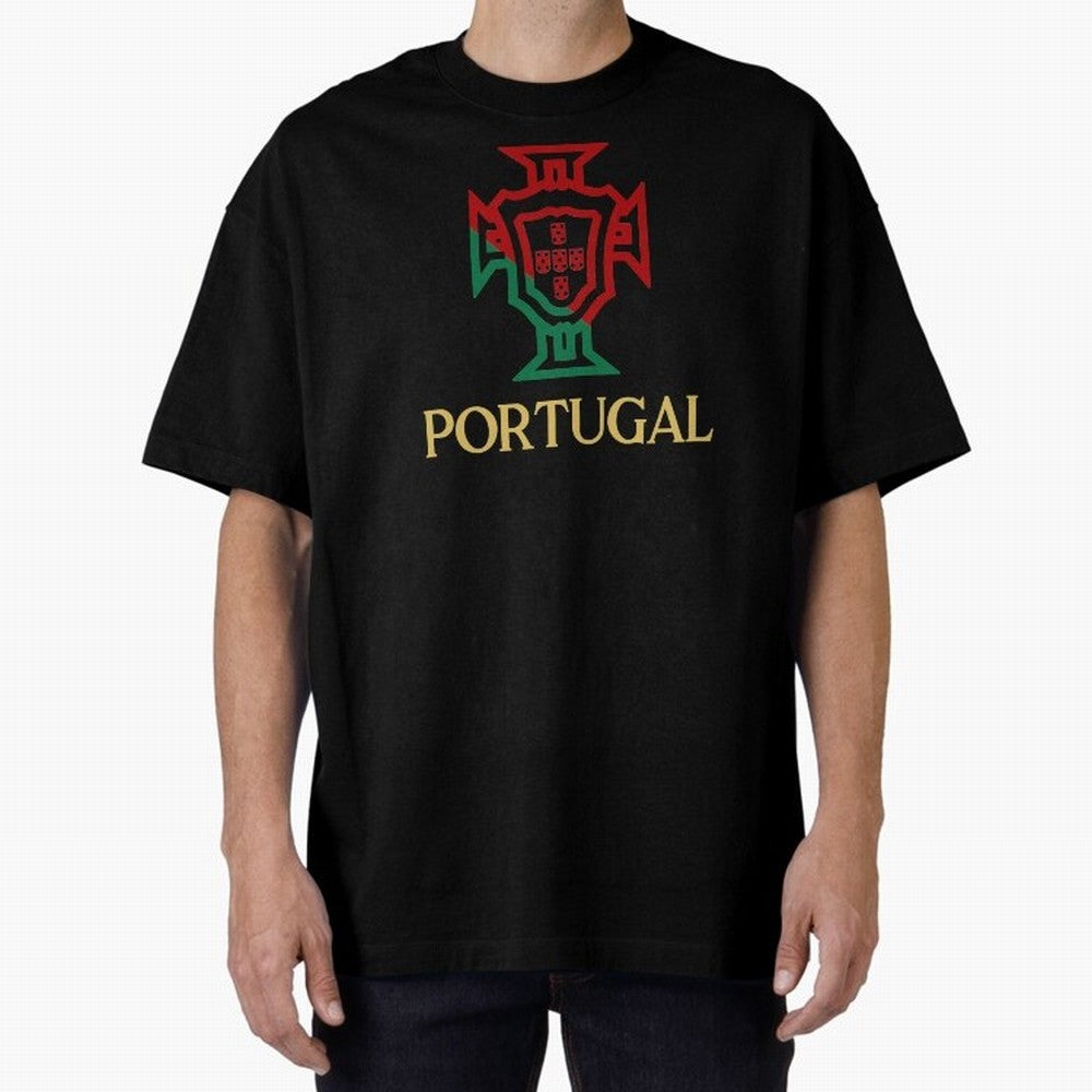 Portugal Tuga D Gold Oversized T-Shirt Support the Legends of Global Football Passion for FIFA World Cup 2026 Group Stage, Centered on Messi, CR7 and Mbappe, England, Tournament Hype, Historic Matchups, Family Viewing Parties and Global Sports