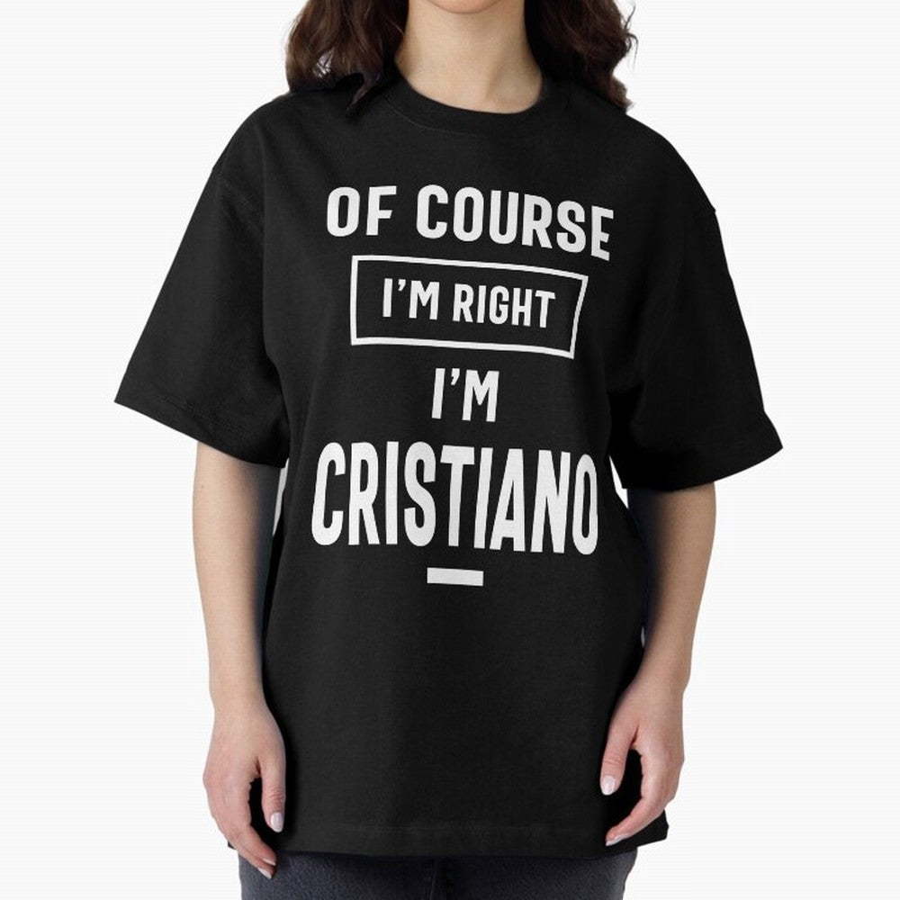 Cristiano Personalized Name Birthday Gift Oversized T-Shirt Share the Excitement of Match Day Hype around FIFA World Cup 2026, CR7, Portugal, Goal Celebration Energy, Supporter Heritage, Football Icons and Worldwide Tournament Joy; Ideal for Fans