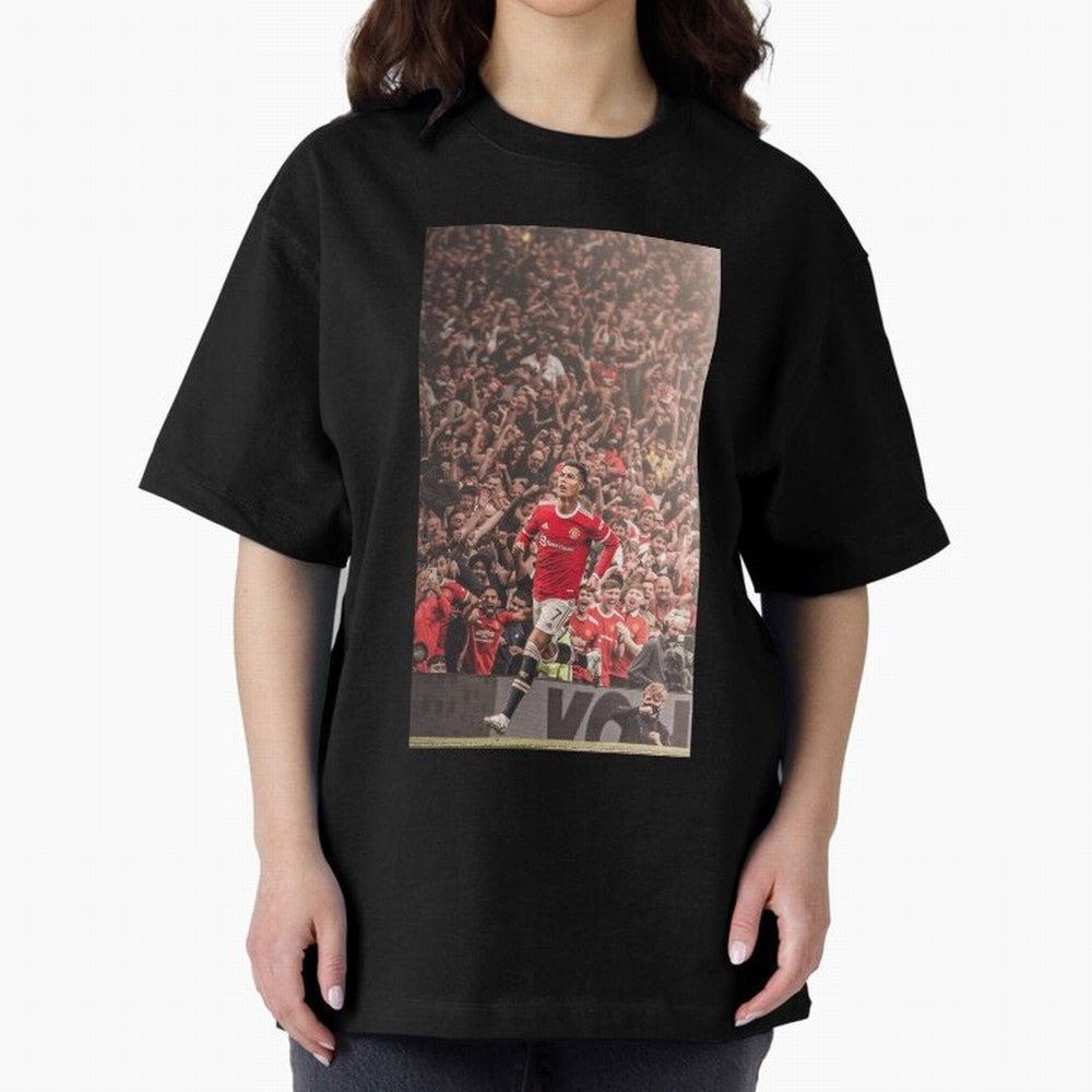 cristiano Oversized T-Shirt Turn Football Passion into Global Football Passion for FIFA World Cup 2026 USA Canada Mexico, Filled with Messi, Germany, Goal Celebration Energy, Supporter Heritage, Football Icons and Worldwide Tournament Joy; Perfect