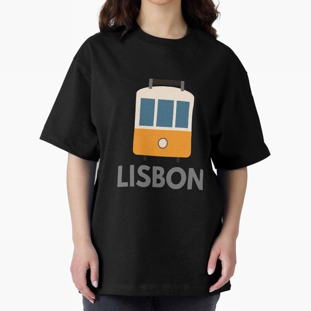 Lisboa Tram (Lisbon city, Portugal) Oversized T-Shirt Celebrate Fan Culture around FIFA World Cup 2026 Group Stage Built around Mbappe and Neymar, Argentina Energy, Stadium Memories, Football Loyalty, International Chants and Championship