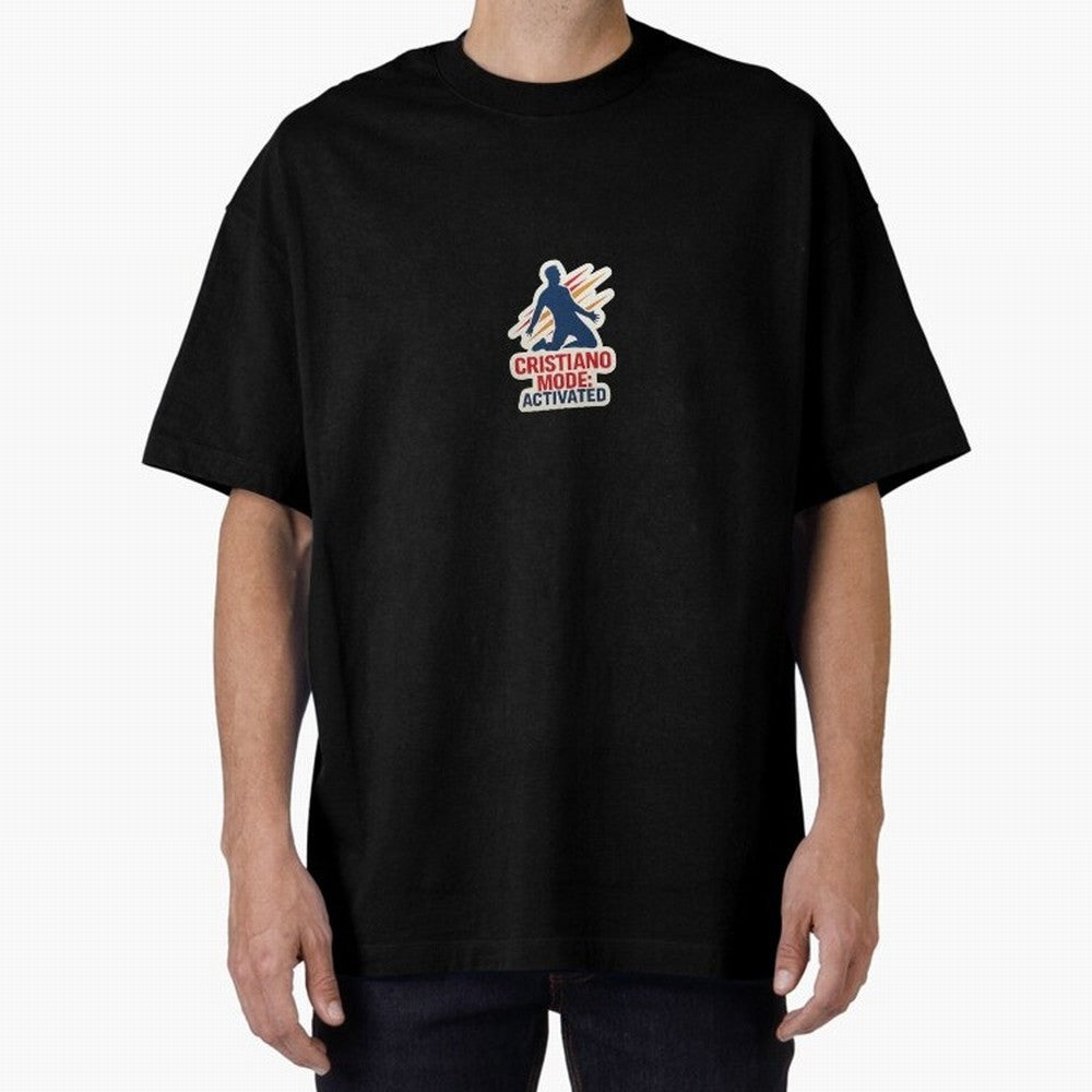 Cristiano Mode: Activated v2 Oversized T-Shirt Make Every Kick Count in FIFA World Cup 2026 Group Stage Spirit, Connected to France, Cristiano Ronaldo, Haaland and CR7, Supporter Pride, Iconic Celebrations, Legendary Names and Global Match Day