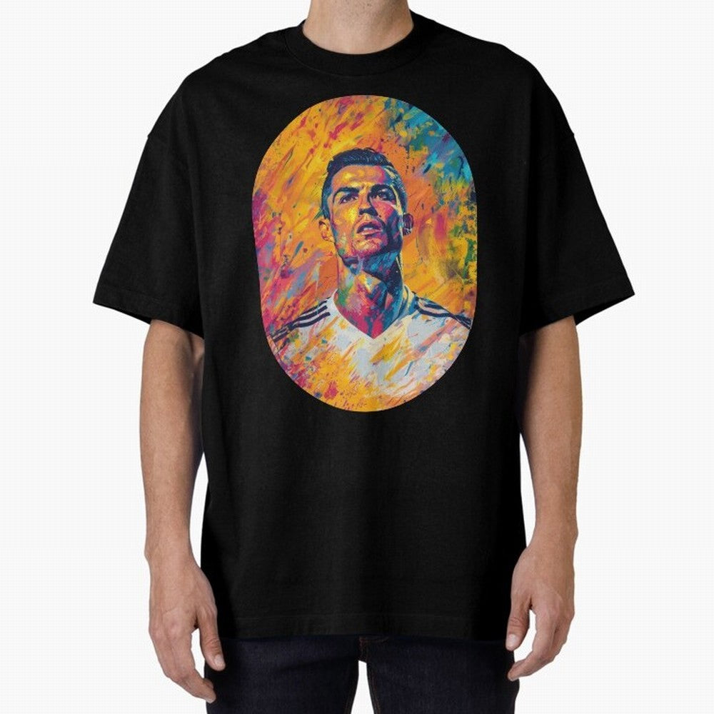 Cristiano Oversized T-Shirt Follow the Road to Match Day Hype around FIFA World Cup 2026 USA Canada Mexico, Neymar, France and Portugal, Supporter Pride, Iconic Celebrations, Legendary Names and Global Match Day Energy; Ideal for Passionate Fans