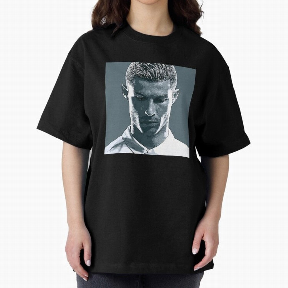 Ronaldo Portrait Oversized T-Shirt Unlock Global Football Passion for FIFA World Cup 2026 USA Canada Mexico, Capturing Neymar, Argentina, Classic Soccer Heritage, Championship Pressure, Fan Loyalty and International Pride; Built for Supporters