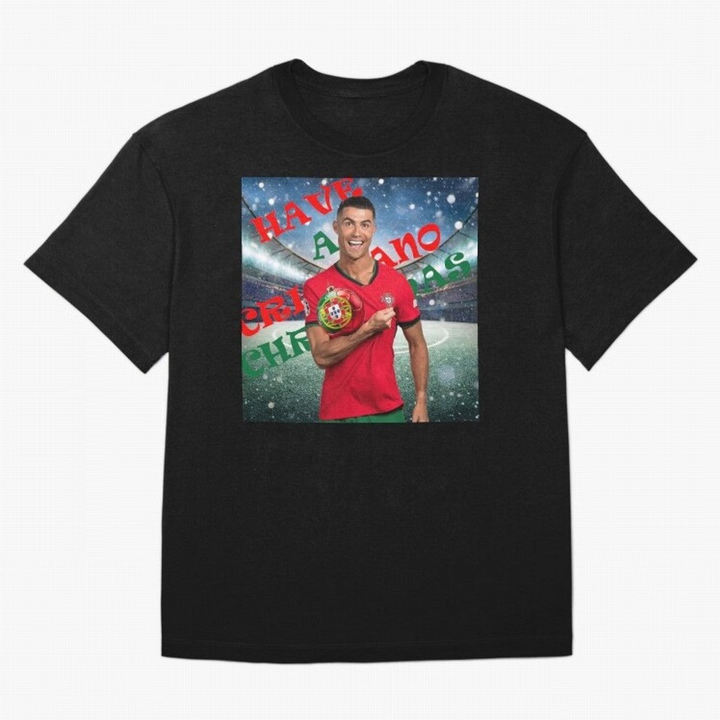 Have a Cristiano Christmas Oversized T-Shirt Honor the Beautiful Game during Global Football Passion for FIFA World Cup 2026 Group Stage, Built around CR7, Portugal, Spain and Germany, Championship Spirit, Famous Goals, Roaring Crowds and