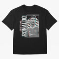 Cristiano Ronaldo Glith Effect Oversized T-Shirt Relive Legendary Nights from the FIFA World Cup 2026 Group Stage Journey through Messi, Neymar and Mbappe Highlights, France and Portugal Pride, Retro Football Energy, Iconic Rivalries, Trophy Chase