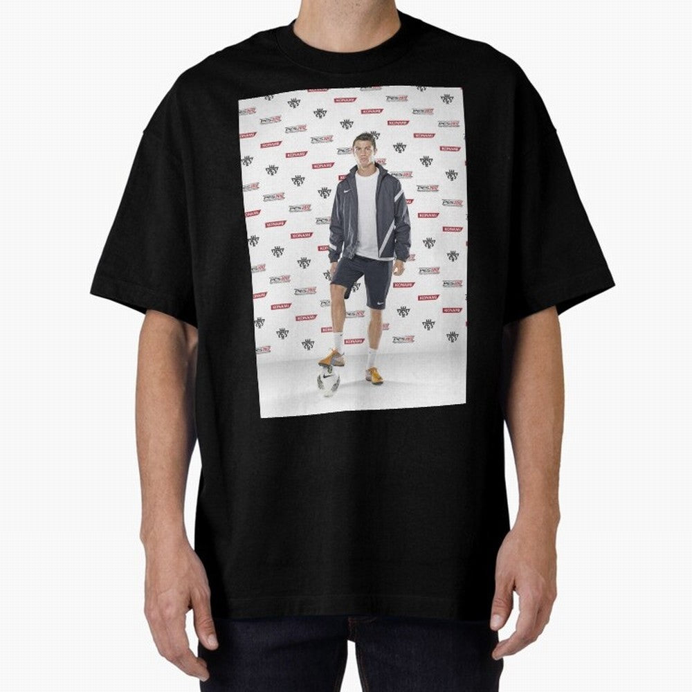 sport cristiano ronaldo football Oversized T-Shirt Capture Stadium Memories from FIFA World Cup 2026 for Fans of Haaland and Germany, Bringing Championship Spirit, Famous Goals, Roaring Crowds and International Football Unity; Ideal for Football