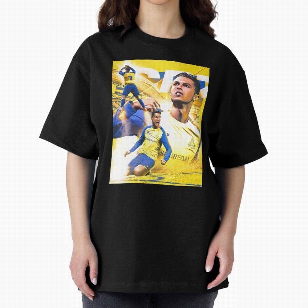 legend footballer yellow Oversized T-Shirt Celebrate Classic Football Spirit in FIFA World Cup 2026 USA Canada Mexico for Fans of Haaland and England, Bringing Football Festival Excitement, Trophy Ambitions, Country Rivalries and Star Player Buzz;