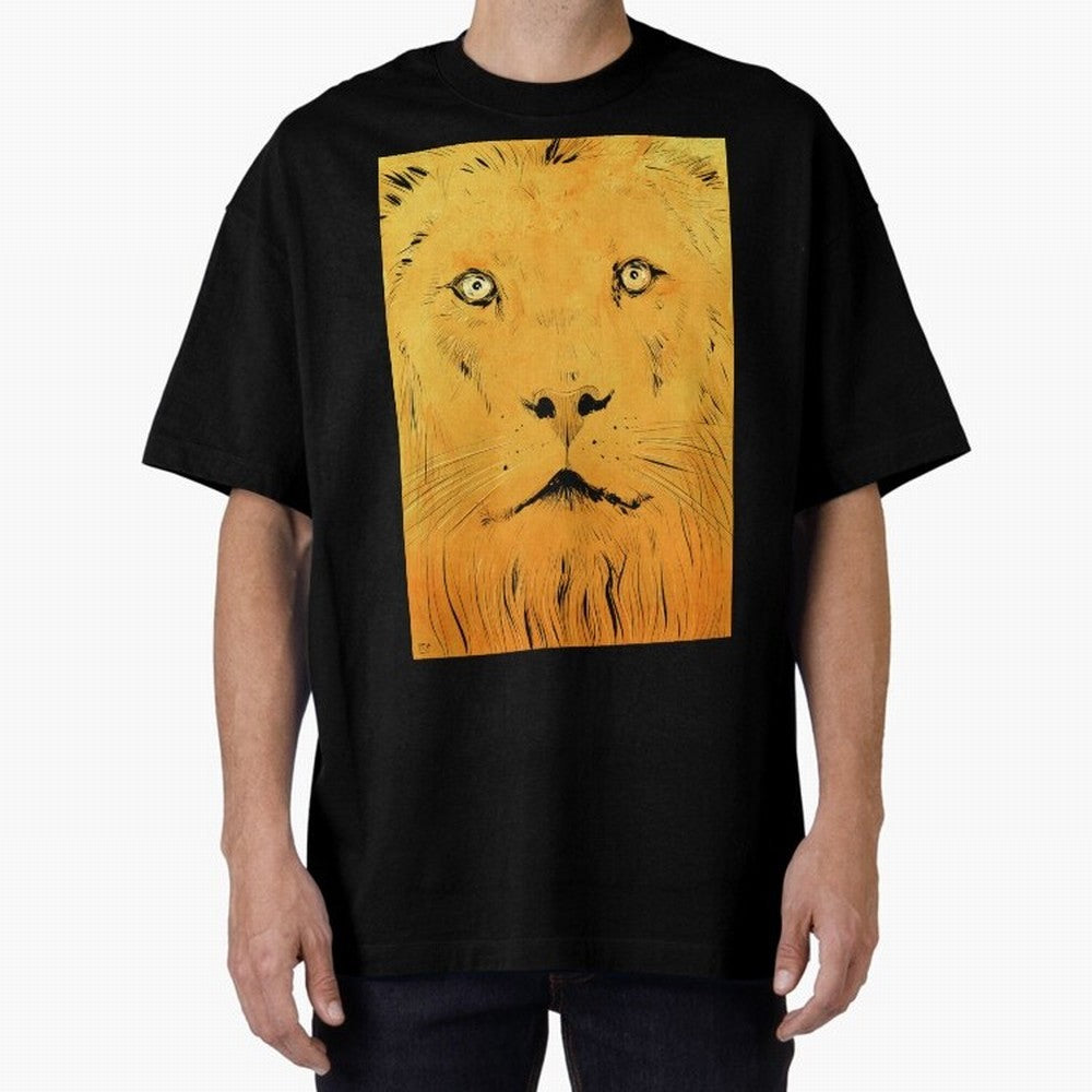 Lion Oversized T-Shirt Stand Proud for FIFA World Cup 2026 Group Stage for Fans of Neymar and Portugal, Bringing Match Day Excitement, Supporter Culture, Golden Goals and Global Football Passion; Great for Watch Parties, Sports Bars, Family Nights,
