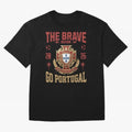 Portugal Soccer 2026 The Brave Nation Vintage Football Fan Design Oversized T-Shirt Celebrate Fan Favorites in Global Football Passion for FIFA World Cup 2026, Driven by Mbappe and Neymar, Argentina and Brazil, Retro Football Energy, Iconic