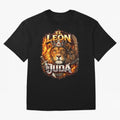 The Lion of Judah Oversized T-Shirt Celebrate the Road through FIFA World Cup 2026 Group Stage for Fans of CR7 and Messi and France and Portugal, Bringing Vintage Soccer Flavor, Modern Football Stars, National Flags and Final Night Emotion; Ideal
