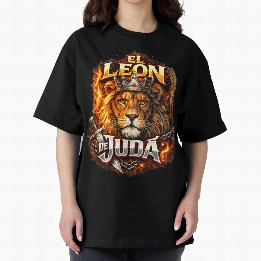 The Lion of Judah Oversized T-Shirt Celebrate the Road through FIFA World Cup 2026 Group Stage for Fans of CR7 and Messi and France and Portugal, Bringing Vintage Soccer Flavor, Modern Football Stars, National Flags and Final Night Emotion; Ideal