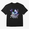 God is My Strength - Blue Butterfly Watercolor Art Oversized T-Shirt Bring Retro Soccer Energy to Match Day Hype around FIFA World Cup 2026 Group Stage, Haaland and Mbappe, Argentina, France and Brazil, Championship Spirit, Famous Goals, Roaring