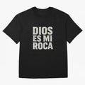 DIOS ES MI ROCA - White Stone Typography - Christian Oversized T-Shirt Support Global Football Passion for FIFA World Cup 2026 USA Canada Mexico, Built around CR7 and Messi, England, France and Netherlands, Worldwide Fan Energy, Dramatic Goals,