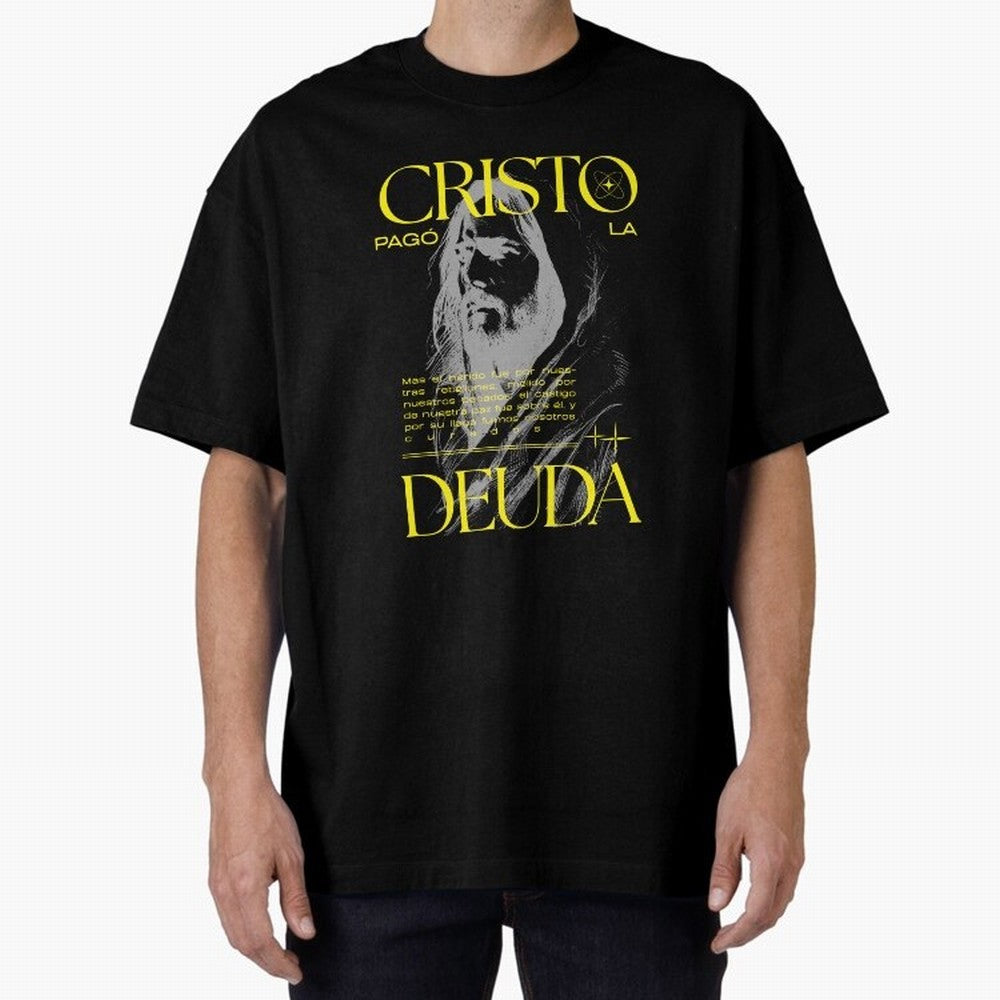 Cristo Pag¨® la Deuda - Isa¨ªas 53:5 Streetwear Style Oversized T-Shirt Celebrate National Team Dreams in Global Football Passion for FIFA World Cup 2026, Driven by Neymar, Haaland and Cristiano Ronaldo, Argentina and Brazil, Tournament Hype,
