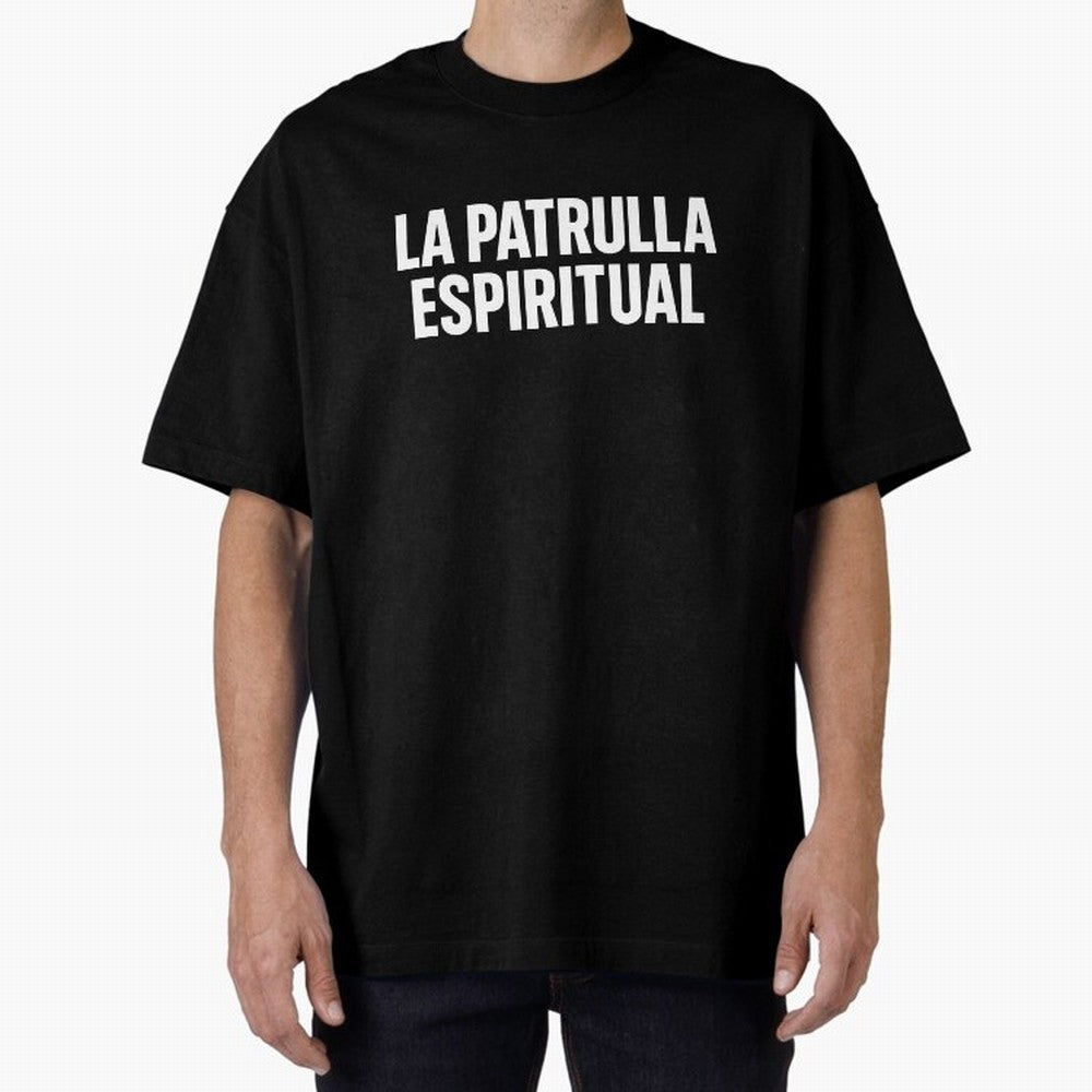 La Patrulla Espiritual, Spanish Faith Quote Gift, Christian Spiritual Humor Graphic Tee for Believers Latinos Oversized T-Shirt Feel the Roar of Match Day Hype around FIFA World Cup 2026, Messi, Neymar and Mbappe, England, France and Netherlands,