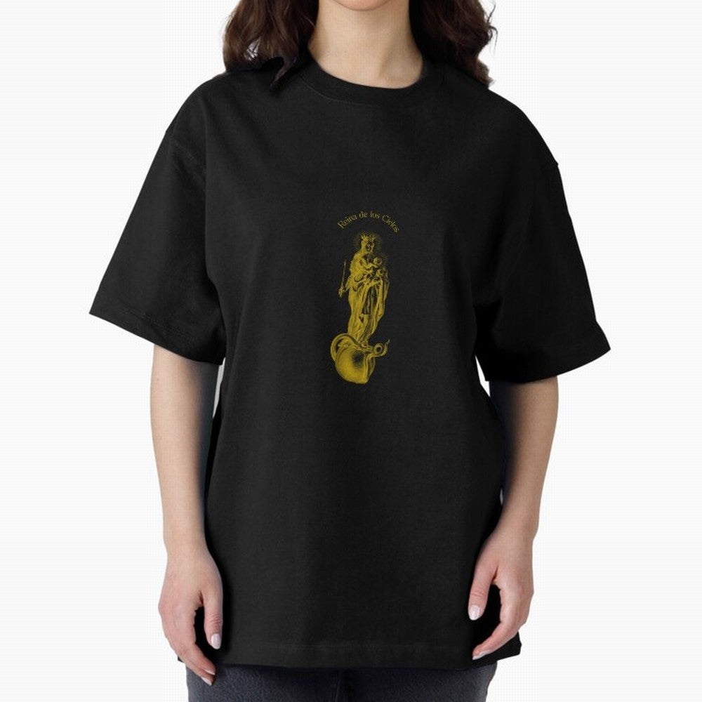 Reina de los Cielos Oversized T-Shirt Spotlight FIFA World Cup 2026 USA Canada Mexico for Fans of CR7 and Messi and Argentina, France and Brazil, Bringing Stadium Chants, National Pride, Trophy Dreams and Unforgettable Football Memories; Perfect