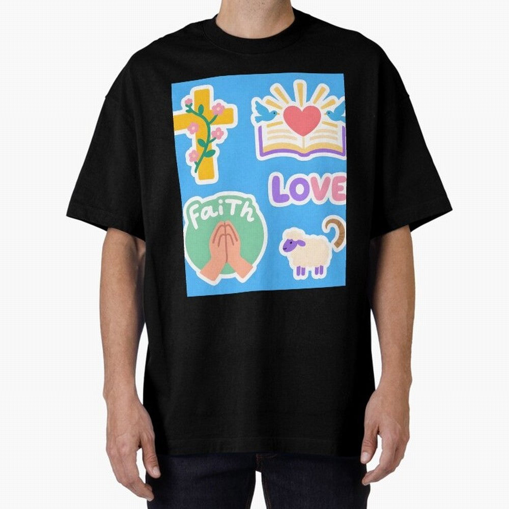 Love Faith T shirt Oversized T-Shirt Celebrate Global Passion for Match Day Hype around FIFA World Cup 2026 USA Canada Mexico, Haaland and Mbappe, England and Germany, Global Supporter Spirit, Legendary Goals, National Colors and Tournament