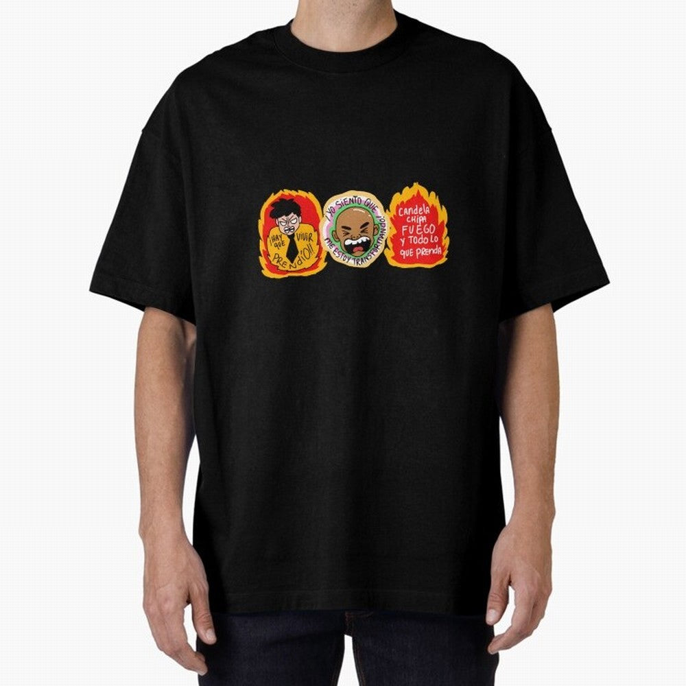 Hay Que Vivir Prendo Yo Siento Que Me Estoy Transformando Candela Chipa Fuego Y Todo Lo Que Prenda Oversized T-Shirt Show Your Tournament Heart for FIFA World Cup 2026 for Fans of Messi and Cristiano Ronaldo and Brazil, Bringing Match Day