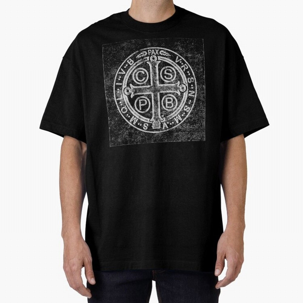 Medalla de San Benito Back Relieve Oversized T-Shirt Make Memories around FIFA World Cup 2026 for Fans of Haaland and Argentina, Bringing Football Passion, Legendary Performances, Festival Vibes and Supporter Community; Perfect for People Who Love