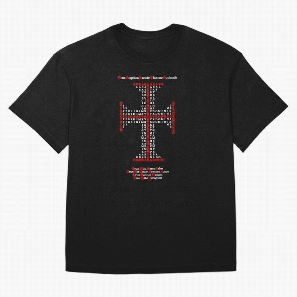 Cruz Ang¨¦lica de Santo Tom¨¢s de Aquino Red n White Oversized T-Shirt Support Iconic Players in FIFA World Cup 2026 Filled with Haaland and Mbappe, Netherlands Energy, Goal Celebration Energy, Supporter Heritage, Football Icons and Worldwide