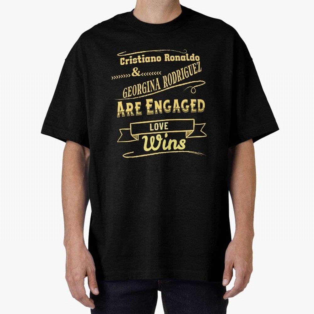 Cristiano & Georgina Engagement ¨C True Love Story Oversized T-Shirt Bring Retro Soccer Energy to the FIFA World Cup 2026 Journey through Neymar Highlights, Germany Pride, Soccer Culture, Superstar Moments, National Team Dreams and Competitive