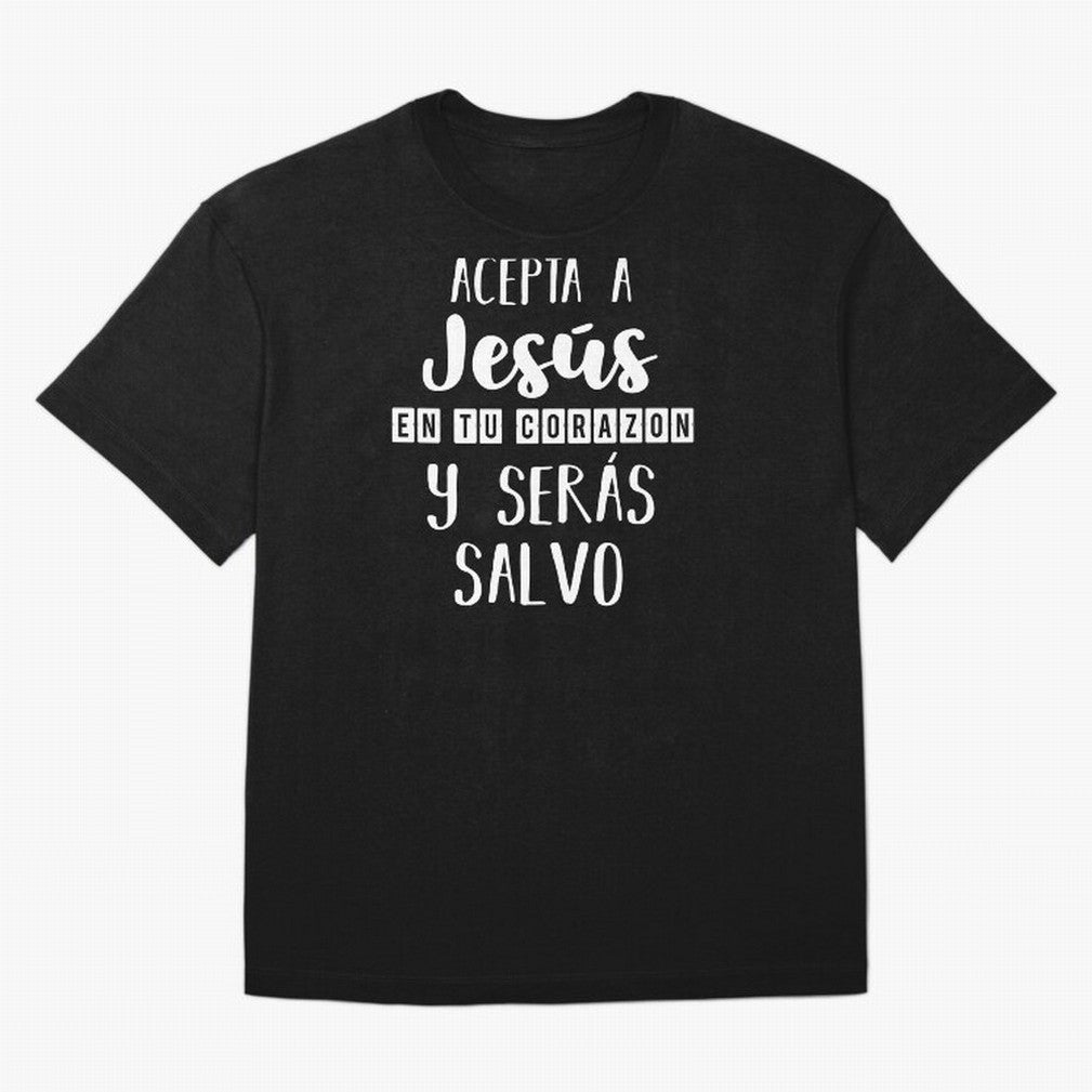 Acepta a Jes¨²s en tu Corazon Mensaje Cristianos Dios Spanish Oversized T-Shirt Celebrate Football Heritage in FIFA World Cup 2026 Group Stage Inspired by Cristiano Ronaldo, Brazil, Portugal and Argentina Energy, Retro Football Energy, Iconic