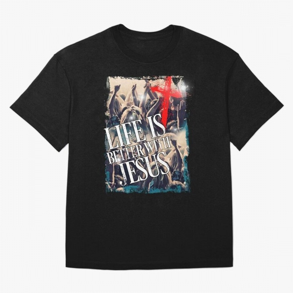LIfe is Better with Jesus Oversized T-Shirt Feel the Roar of FIFA World Cup 2026 Group Stage Spirit, Inspired by Spain, Mbappe and Neymar, Football Passion, Legendary Performances, Festival Vibes and Supporter Community; Built for Supporters