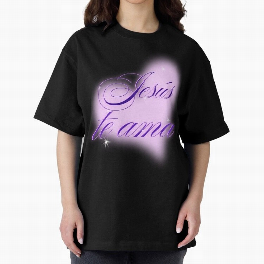 Spanish, Jesus Loves You, Jes¨²s te ama, John 3:16 Oversized T-Shirt Discover Match Day Hype around FIFA World Cup 2026 USA Canada Mexico, CR7, England, Stadium Chants, National Pride, Trophy Dreams and Unforgettable Football Memories; Ideal for