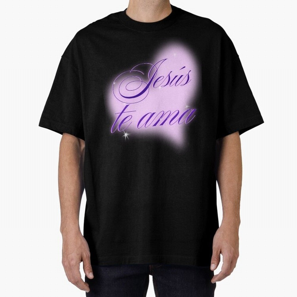 Spanish, Jesus Loves You, Jes¨²s te ama, John 3:16 Oversized T-Shirt Discover Match Day Hype around FIFA World Cup 2026 USA Canada Mexico, CR7, England, Stadium Chants, National Pride, Trophy Dreams and Unforgettable Football Memories; Ideal for
