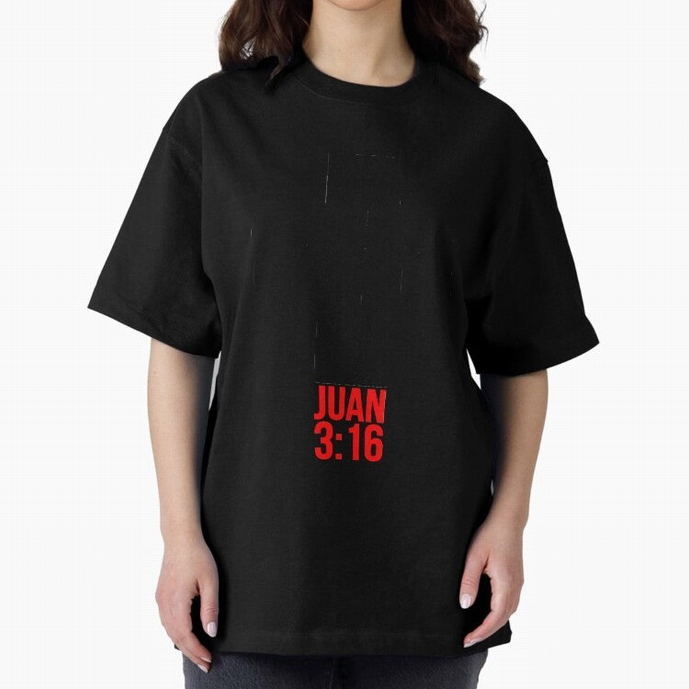 Porque de tal manera amo Dios al mundo - Mensajes Biblicos para Cristianos - Spanish Biblical Quotes for Christians Oversized T-Shirt Keep the Legacy of FIFA World Cup 2026 with Haaland and Mbappe, Brazil, Portugal and Argentina Energy, Goal