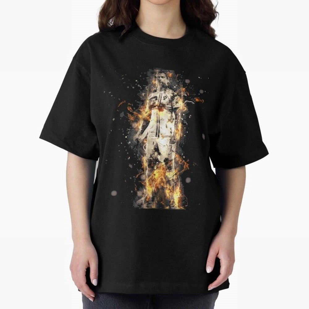 Ronaldo On Fire T Shirt Cristiano Cr7 Soccer S Jersey Men Madrid 7 Portugal Football Real White Kids Tee Mens Black Oversized T-Shirt Follow the Road to FIFA World Cup 2026 USA Canada Mexico for Fans of Messi, CR7 and Mbappe and Argentina, France