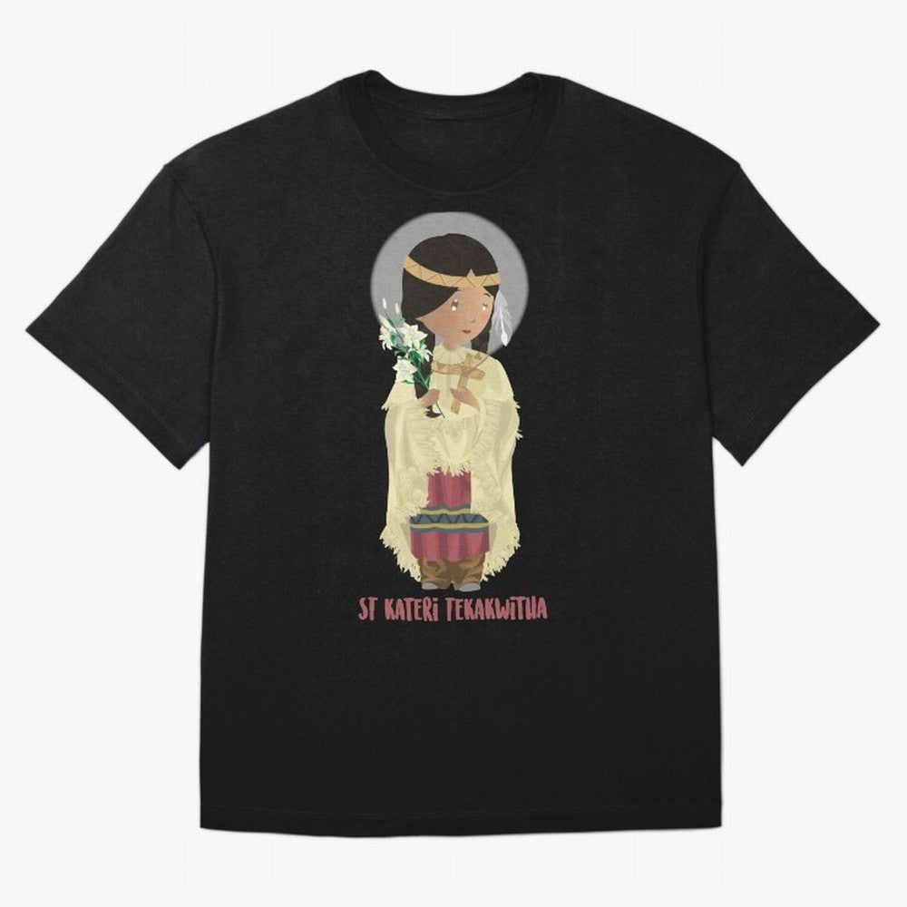Saint Kateri Tekakwitha Oversized T-Shirt Enjoy Match Day Hype around FIFA World Cup 2026 Group Stage, CR7 and Messi, France and Portugal, Football History, Final Match Energy, Crowd Noise and Once in a Lifetime Moments; Ideal for Fans Who Follow