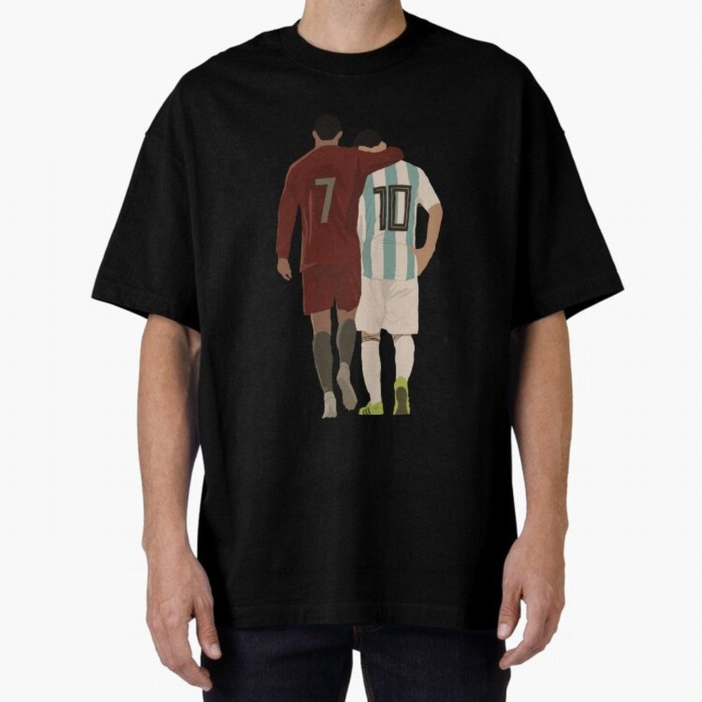The Greatest Of All Time Oversized T-Shirt Share the FIFA World Cup 2026 Group Stage Journey through Mbappe and Neymar Highlights, France and Portugal Pride, Sports Nostalgia, International Competition, Famous Players and Unforgettable Victories;