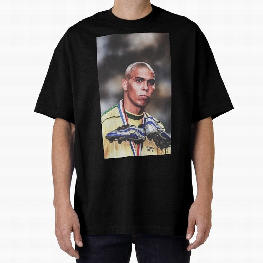 Ronaldo Luis Nazario de Lima Art Oversized T-Shirt Treasure Match Day Hype around FIFA World Cup 2026 Group Stage, Messi, Brazil, Tournament Hype, Historic Matchups, Family Viewing Parties and Global Sports Pride; Made for Die Hard Supporters,