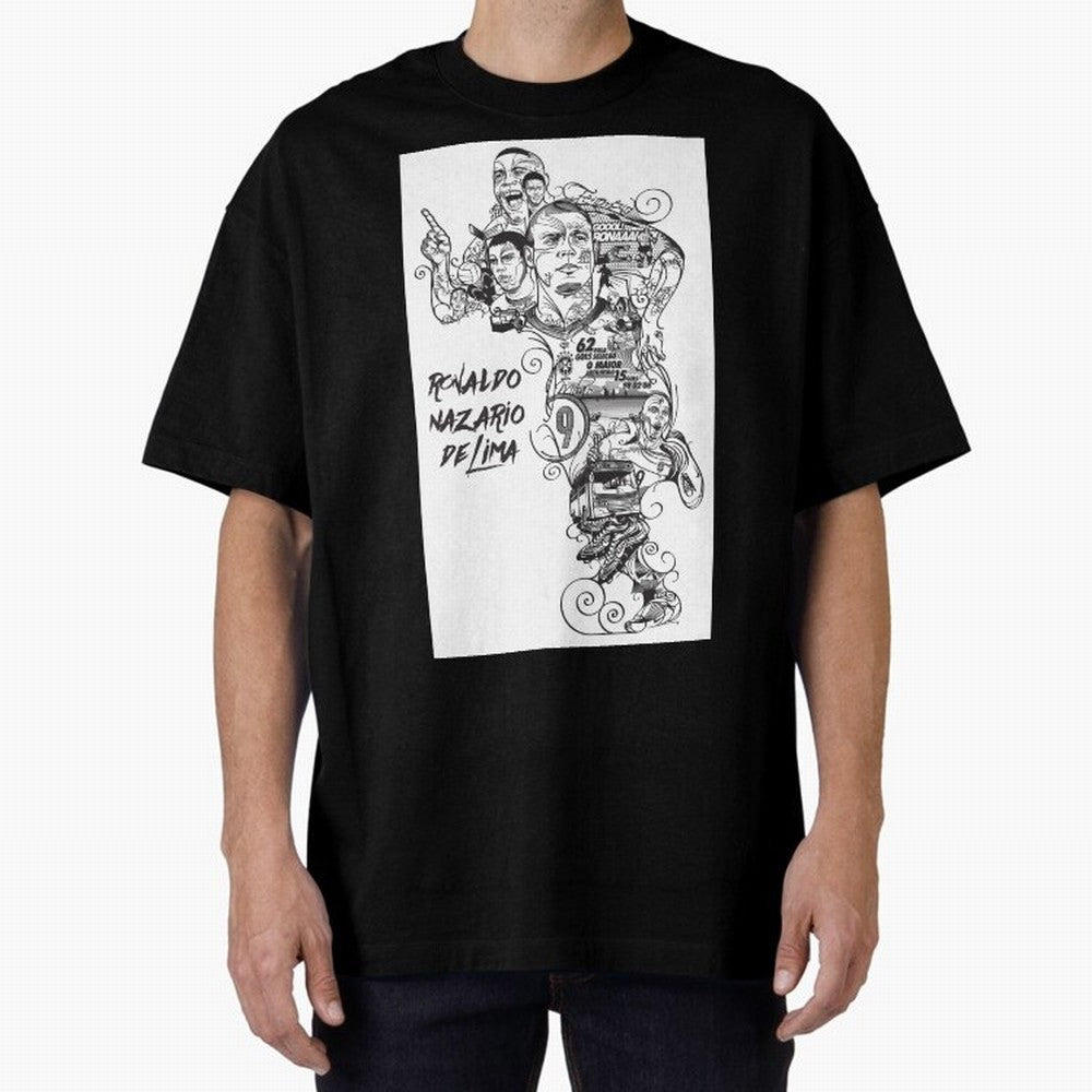 The R9 Era Oversized T-Shirt Unlock Match Day Hype around FIFA World Cup 2026 Group Stage, Messi, Neymar and Mbappe, Argentina and Brazil, Stadium Chants, National Pride, Trophy Dreams and Unforgettable Football Memories; Created for Match Day
