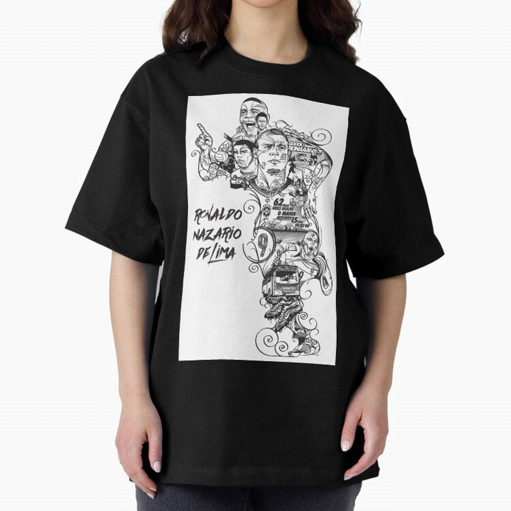 The R9 Era Oversized T-Shirt Unlock Match Day Hype around FIFA World Cup 2026 Group Stage, Messi, Neymar and Mbappe, Argentina and Brazil, Stadium Chants, National Pride, Trophy Dreams and Unforgettable Football Memories; Created for Match Day