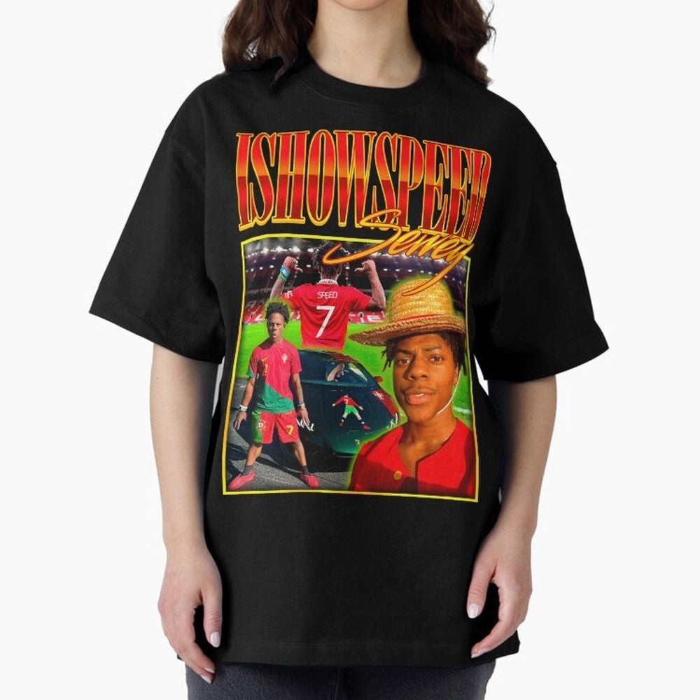 IShowSpeed Vintage Retro Y2K Design Oversized T-Shirt Join FIFA World Cup 2026 Group Stage Spirit, Driven by Brazil, Mbappe and Neymar, Tournament Hype, Historic Matchups, Family Viewing Parties and Global Sports Pride; Perfect for People Who Love