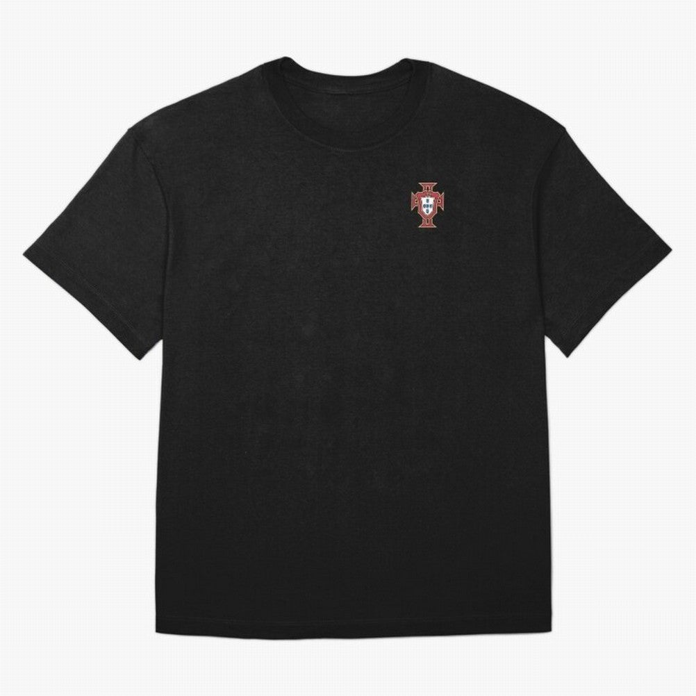 Portugal Soccer Logo Sticker Oversized T-Shirt Celebrate Supporters United by Match Day Hype around FIFA World Cup 2026, Haaland and Mbappe, Spain and Netherlands, Retro Football Energy, Iconic Rivalries, Trophy Chase Drama and Stadium Atmosphere;