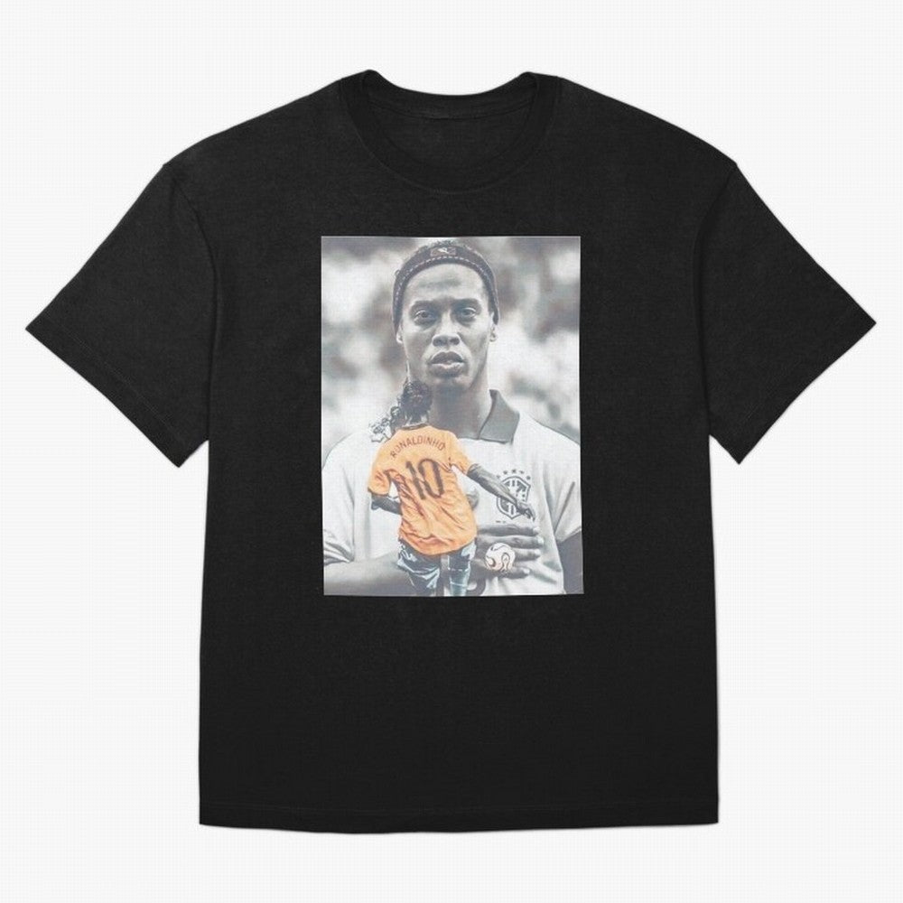 Wallpaper Ronaldinho Illustration Oversized T-Shirt Show Fan Pride Across Match Day Hype around FIFA World Cup 2026 USA Canada Mexico, CR7 and Messi, Brazil, Portugal and Argentina, Football Passion, Legendary Performances, Festival Vibes and