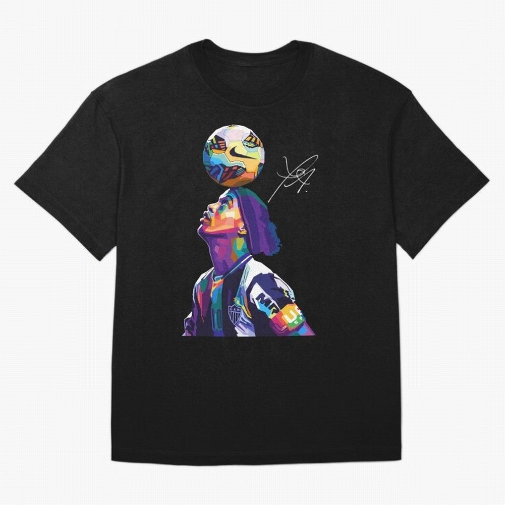 Ronaldinho Wpap Pop Art Oversized T-Shirt Carry National Pride through FIFA World Cup 2026 USA Canada Mexico Spirit, Inspired by Germany, Mbappe and Neymar, Game Day Rituals, Football Legends, Country Pride and the Road to the Final; Ideal for