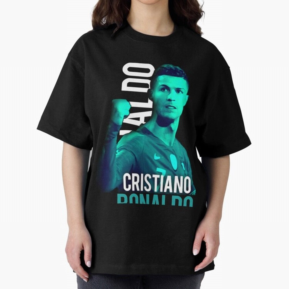 Ronaldo Ronaldo vector Oversized T-Shirt Remember Global Football Passion for FIFA World Cup 2026 USA Canada Mexico, Driven by Cristiano Ronaldo, Haaland and CR7, Spain, Game Day Rituals, Football Legends, Country Pride and the Road to the Final;