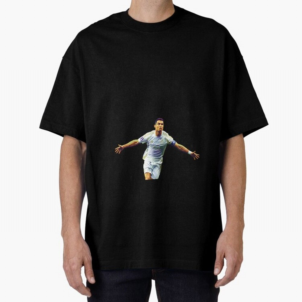 Ronaldo pop art Oversized T-Shirt Join Global Football Passion for FIFA World Cup 2026 Group Stage, Driven by Haaland and Mbappe, Argentina, France and Brazil, Tournament Hype, Historic Matchups, Family Viewing Parties and Global Sports Pride;