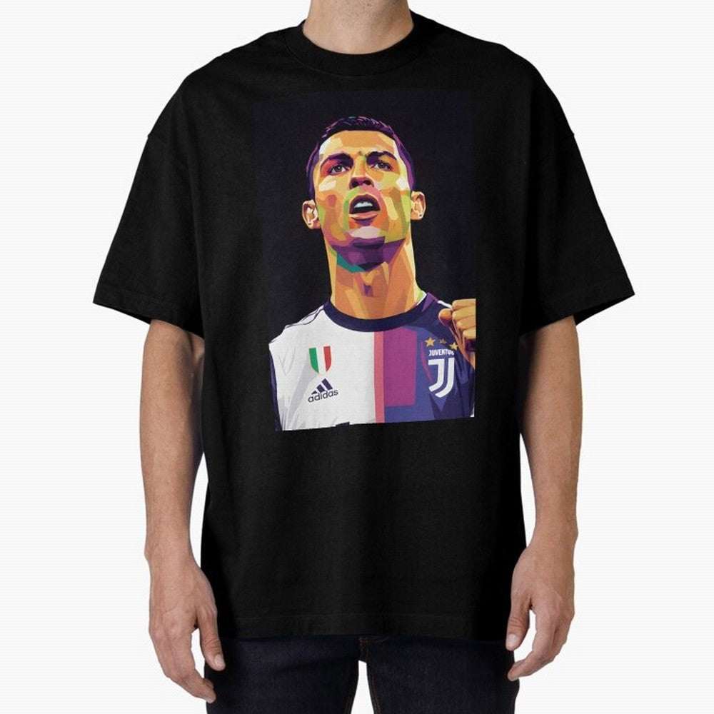 Ronaldo pop art Oversized T-Shirt Bring Home Match Day Hype around FIFA World Cup 2026, Messi and Cristiano Ronaldo, France and Portugal, Supporter Pride, Iconic Celebrations, Legendary Names and Global Match Day Energy; Great for Supporters Who