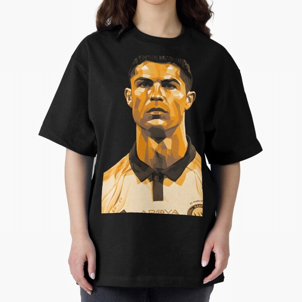 Ronaldo Oversized T-Shirt Show Up for the Glory of FIFA World Cup 2026 Spirit, Connected to France, CR7 and Messi, Supporter Pride, Iconic Celebrations, Legendary Names and Global Match Day Energy; Great for Supporters Who Love Legendary Players,
